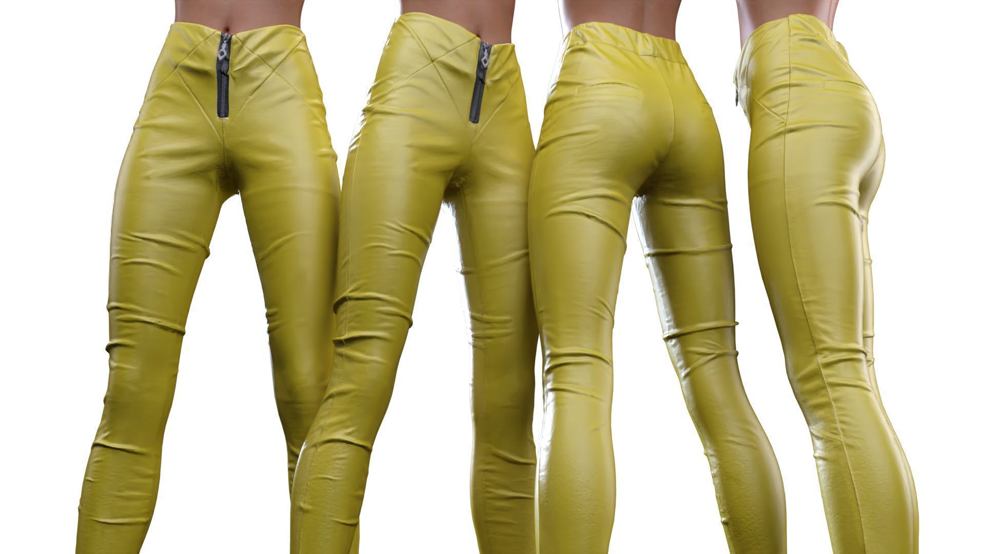 Cross Stitched Leggings 3D model_15