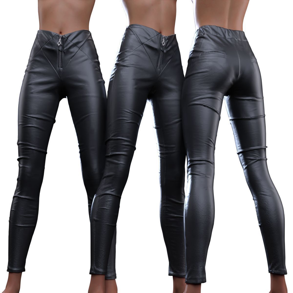 Cross Stitched Leggings 3D model_1