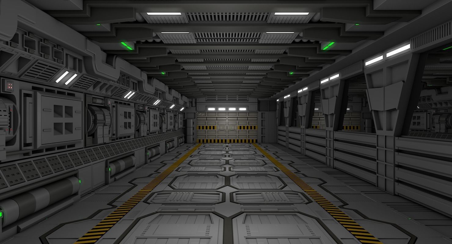 Sci Fi Interior  3D model_1