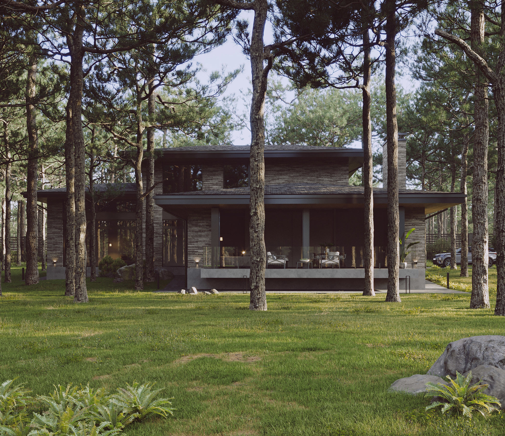 Build021 modern house 3D model_2