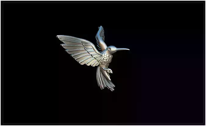 Hummingbird silver 3D print model