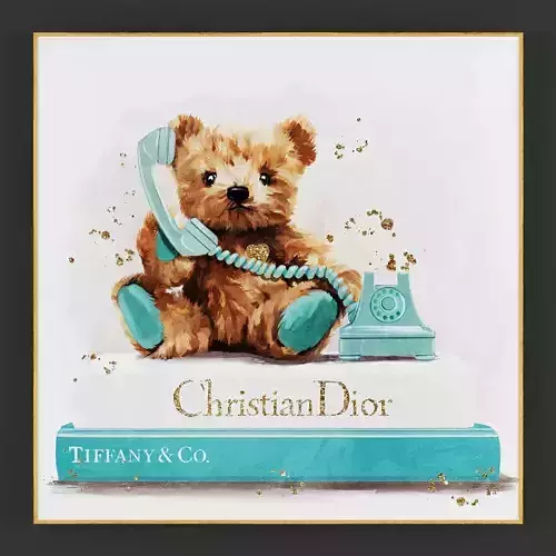 Pictures167 christian dior teddy bear Low-poly 3D model