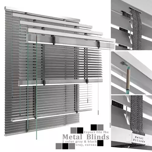 Metal Blinds black - gray