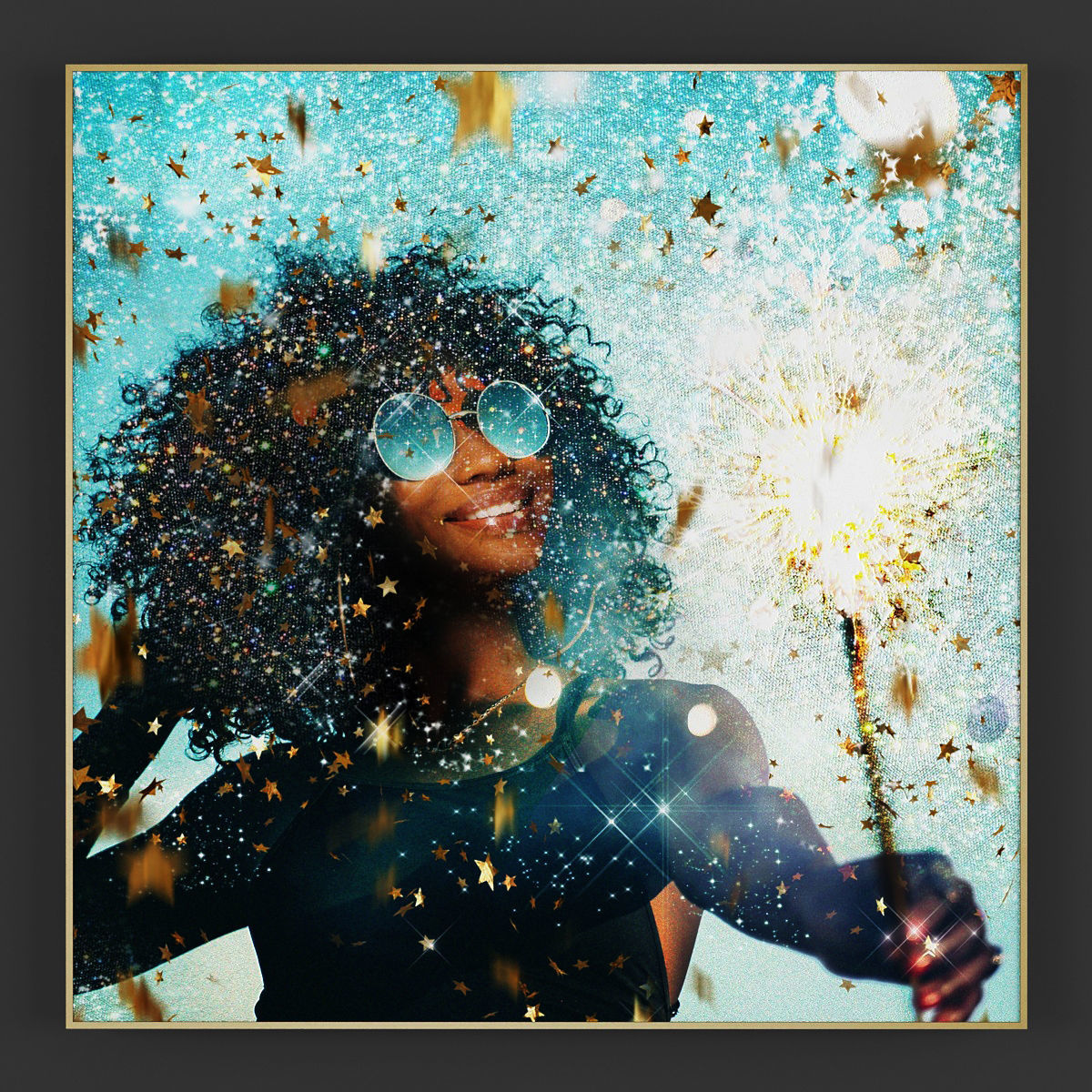 Pictures170 painting of woman swimming in life ring Low-poly 3D model_1