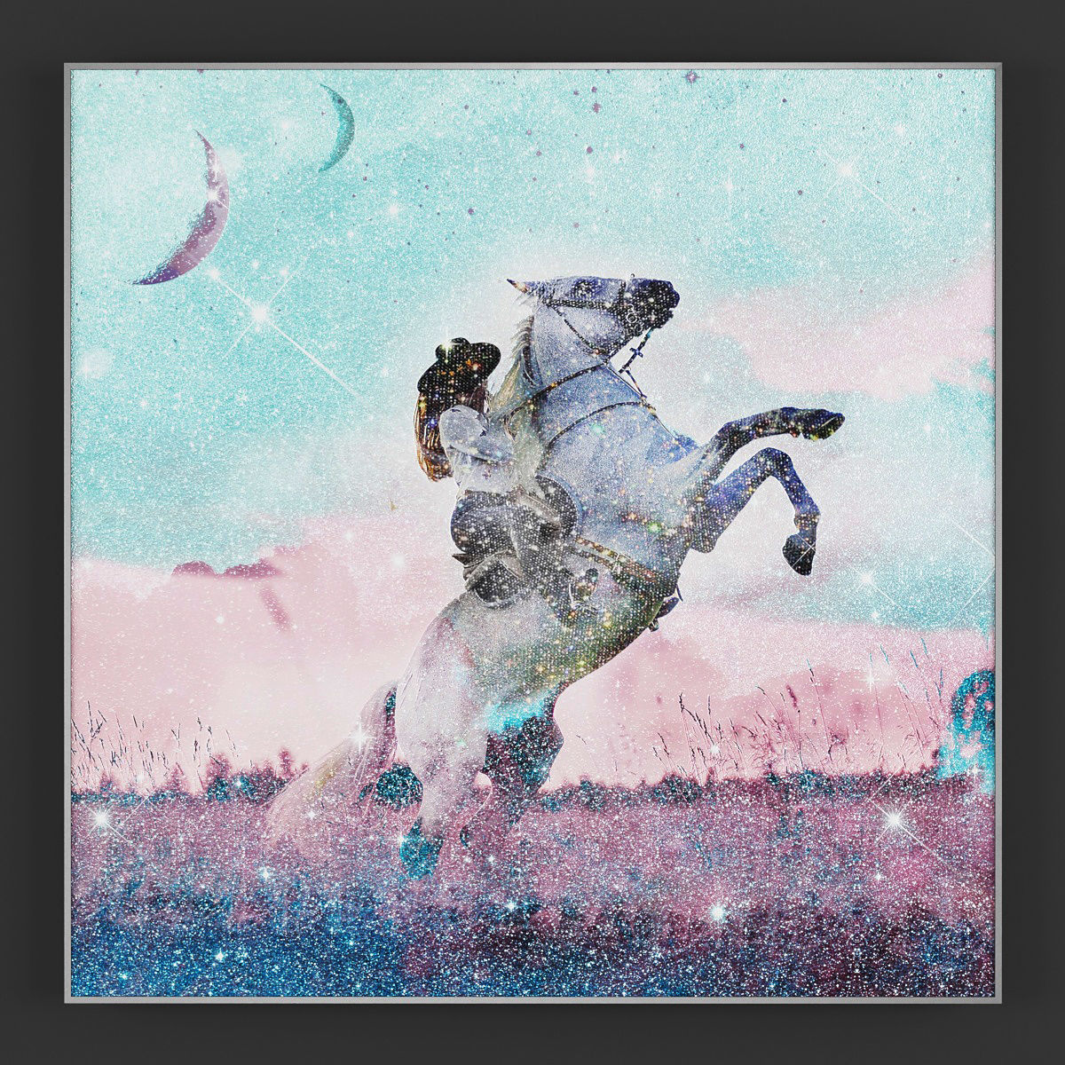 Pictures171 painting of woman in dress with butterflies Low-poly 3D model_1