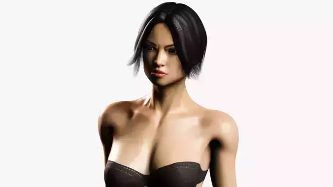Rigged ORIENTAL ASIAN Female 3D model