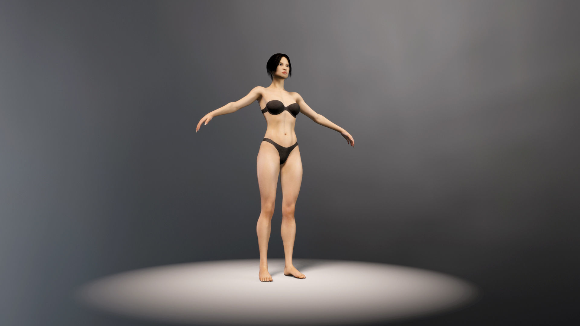 Rigged ORIENTAL ASIAN Female 3D model_3