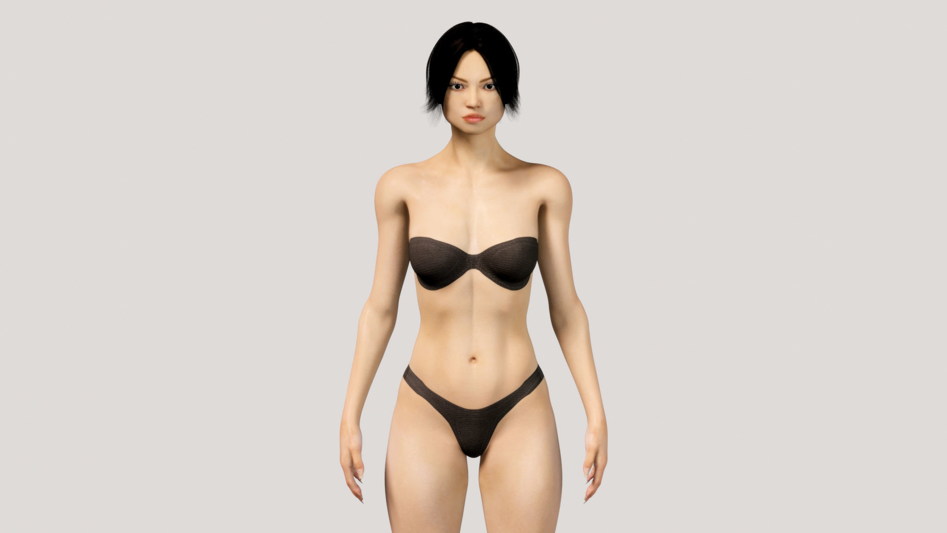 Rigged ORIENTAL ASIAN Female 3D model_11