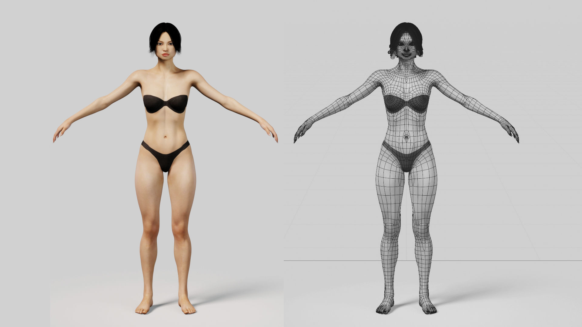 Rigged ORIENTAL ASIAN Female 3D model_8