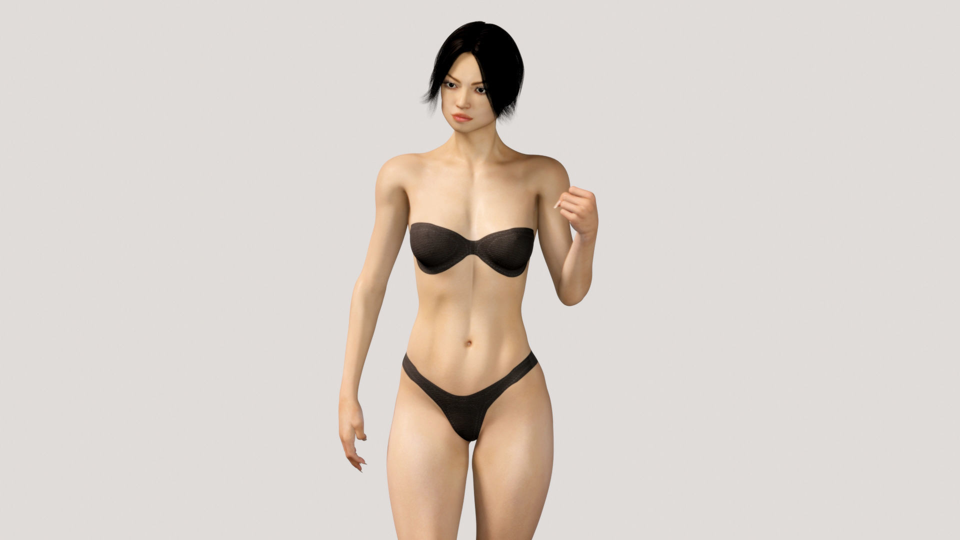 Rigged ORIENTAL ASIAN Female 3D model_5