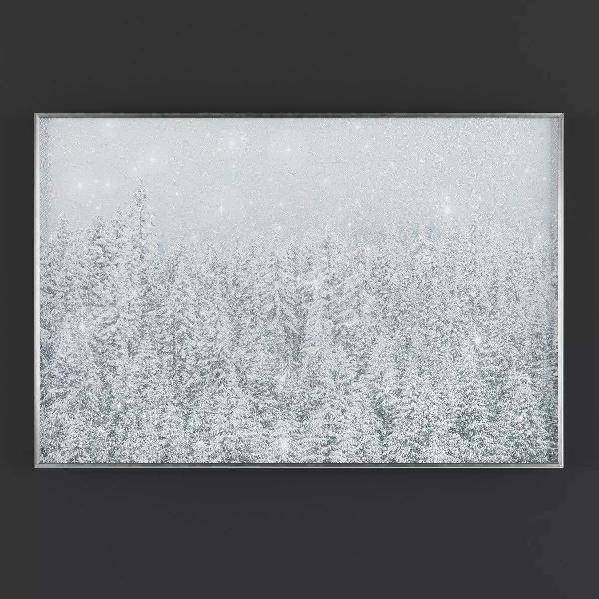 Pictures172 snowy forest canvas wall art Low-poly 3D model_0