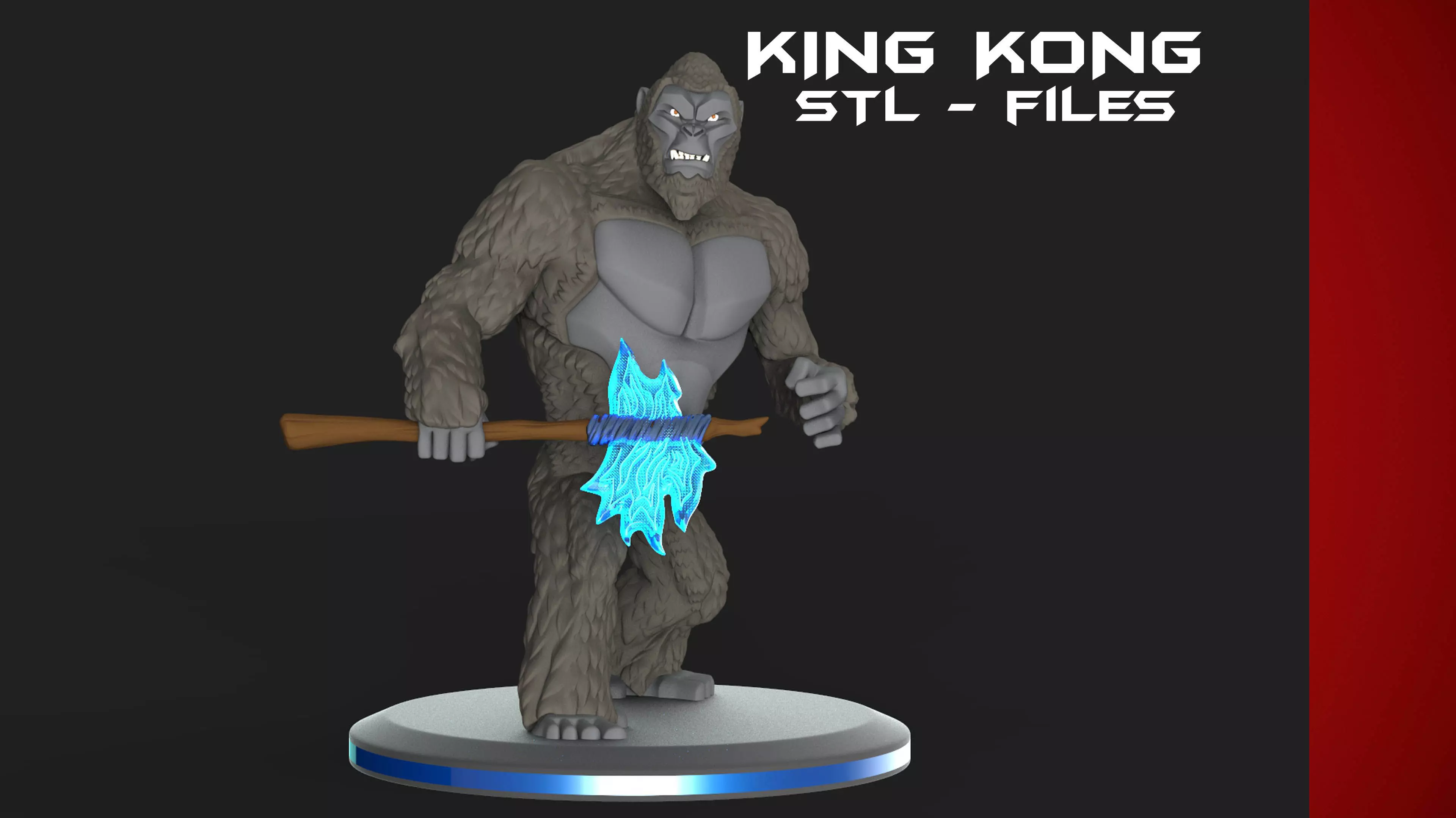 King Kong Sculpture digital STL-files 3D print model