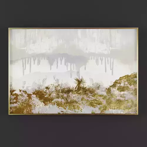 Pictures174 abstract painting of desert landscape Low-poly 3D model