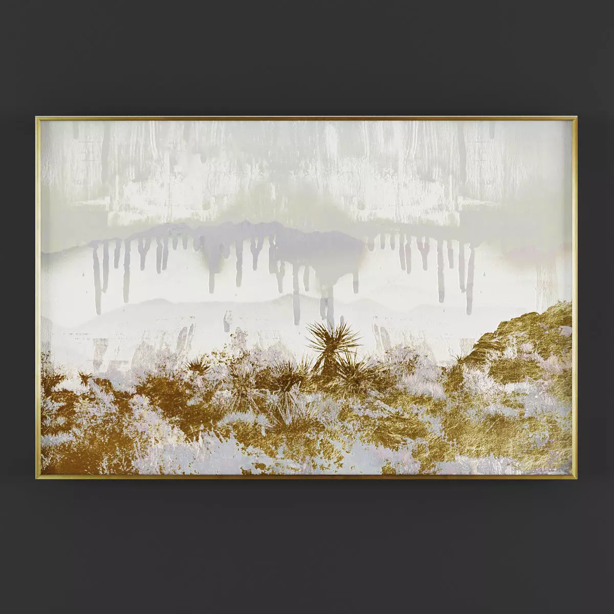 Pictures174 abstract painting of desert landscape Low-poly 3D model_0