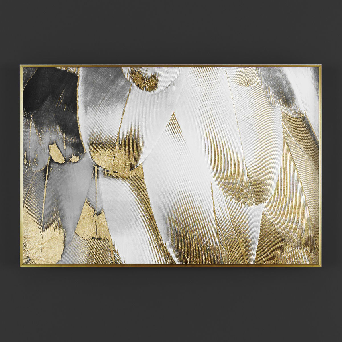 Pictures174 abstract painting of desert landscape Low-poly 3D model_1