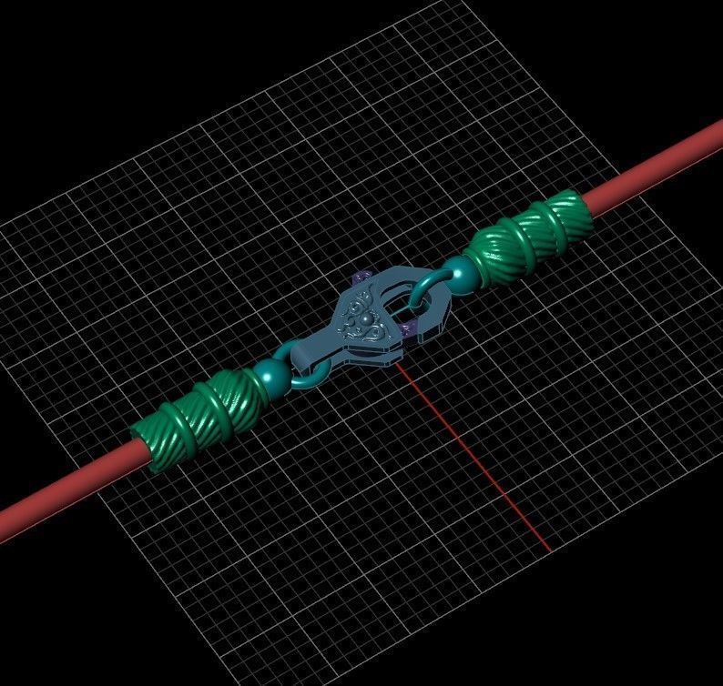 Bracelet inserts for lace 3D print model_2