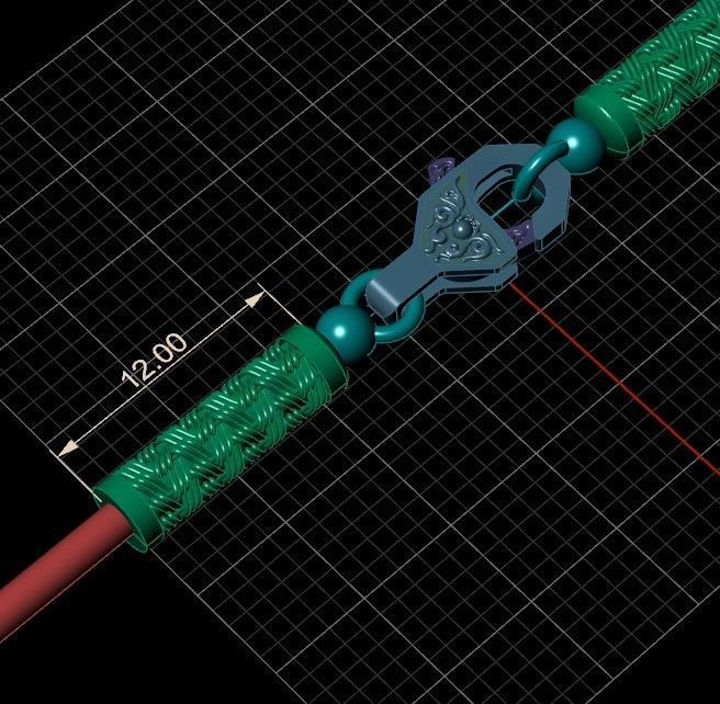 Bracelet inserts for lace 3D print model_3