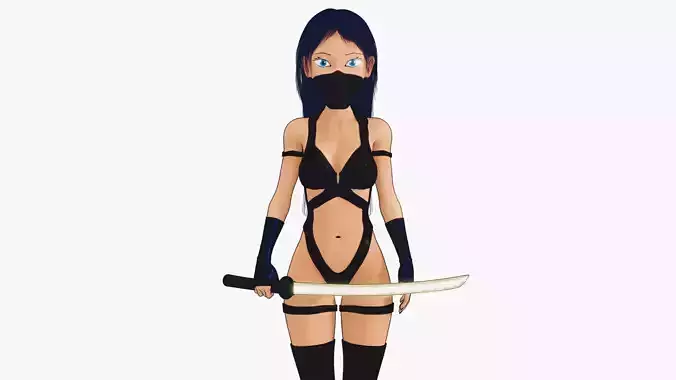 Rigged NINJA Female Toon Anime Manga