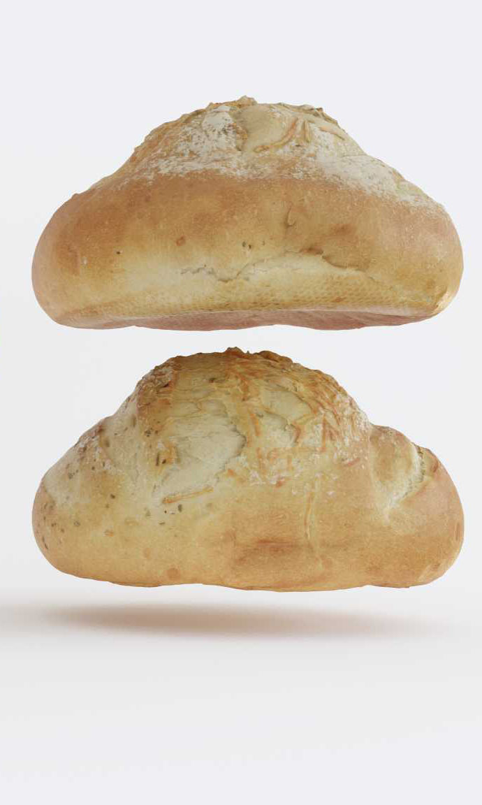 Bread with cheese Photogrammetry 3D model_5