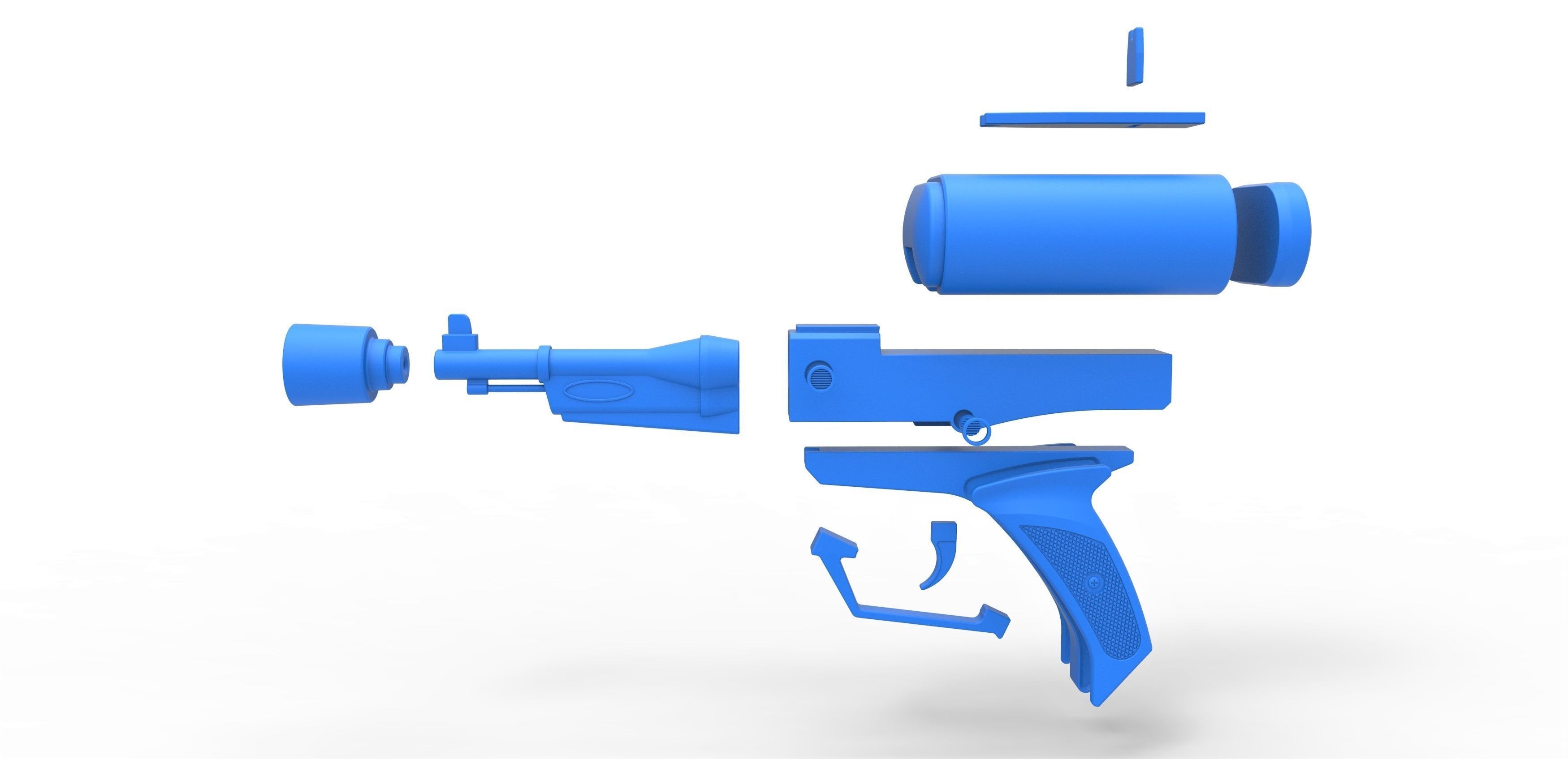 Laser pistol of Golden Man from Lost in Space TV series 1965 3D print model_30