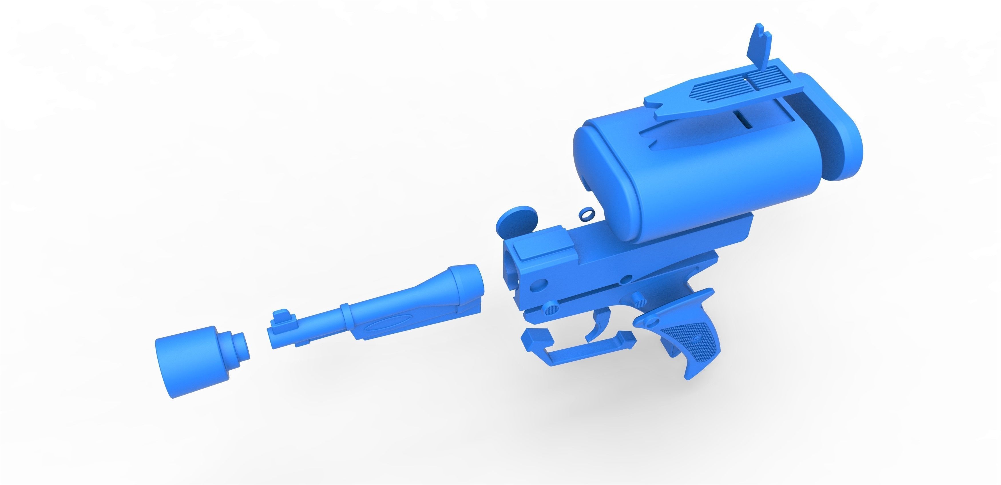 Laser pistol of Golden Man from Lost in Space TV series 1965 3D print model_27