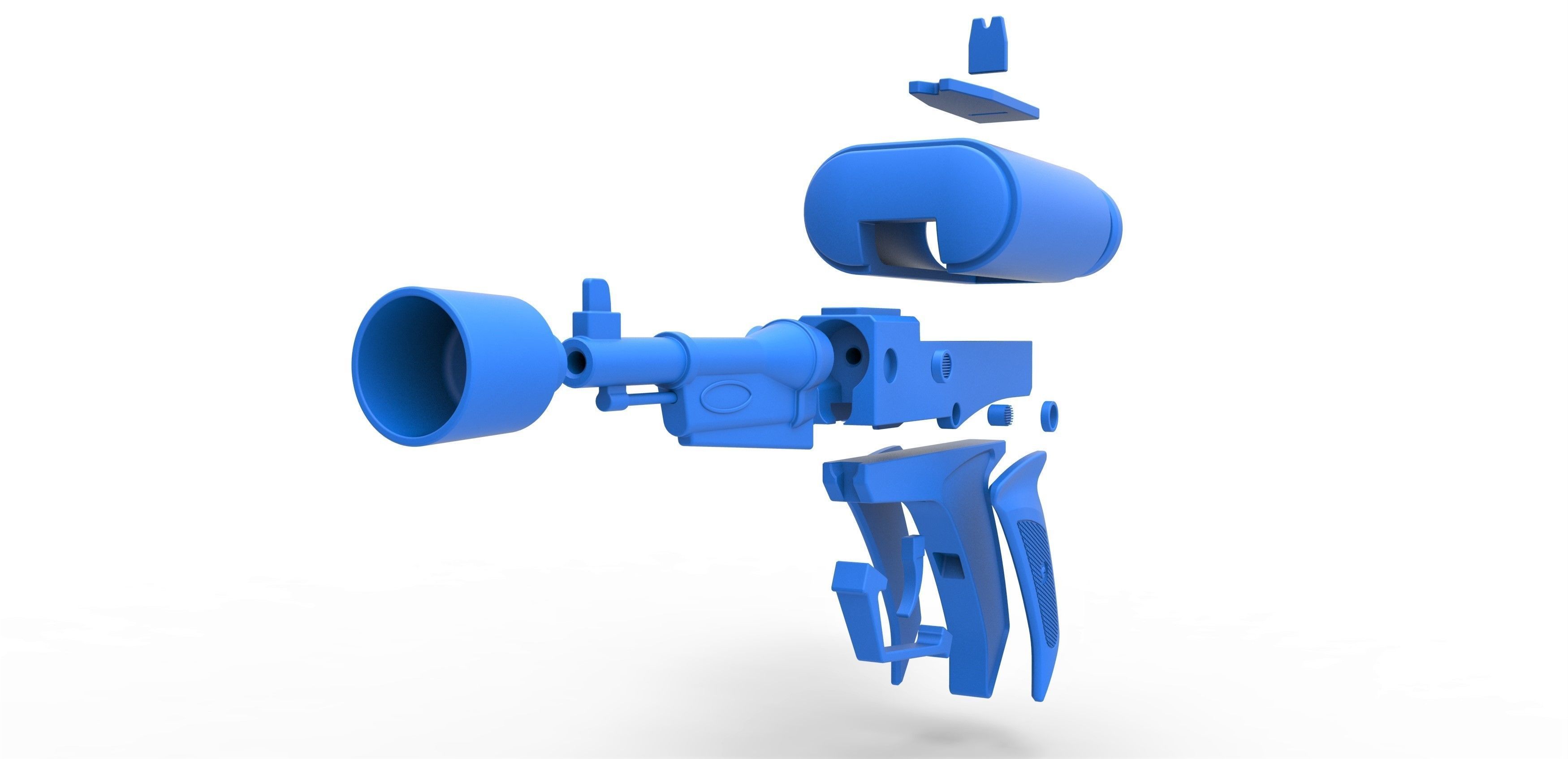 Laser pistol of Golden Man from Lost in Space TV series 1965 3D print model_29