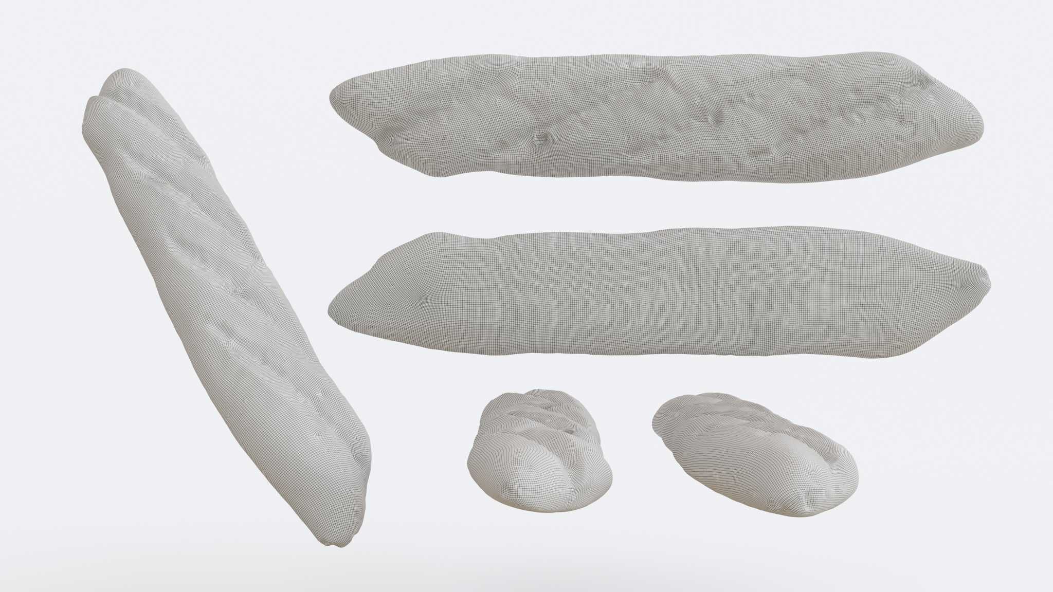 Baguette bread Photogrammetry 3D model_2
