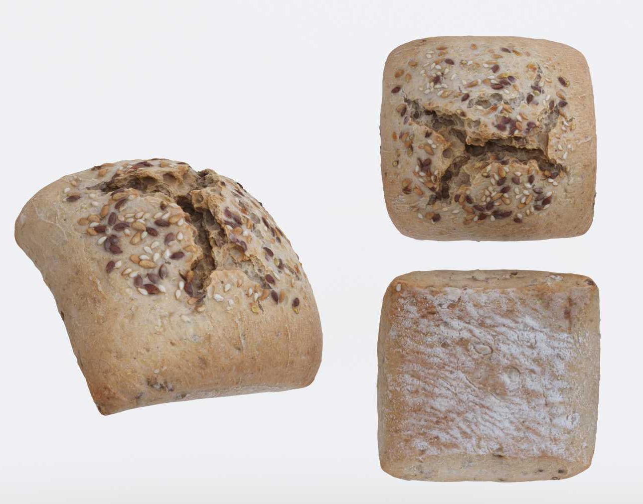 Ciabatta bread Photogrammetry 3D model_3