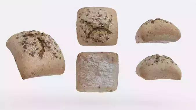 Ciabatta bread Photogrammetry 3D model