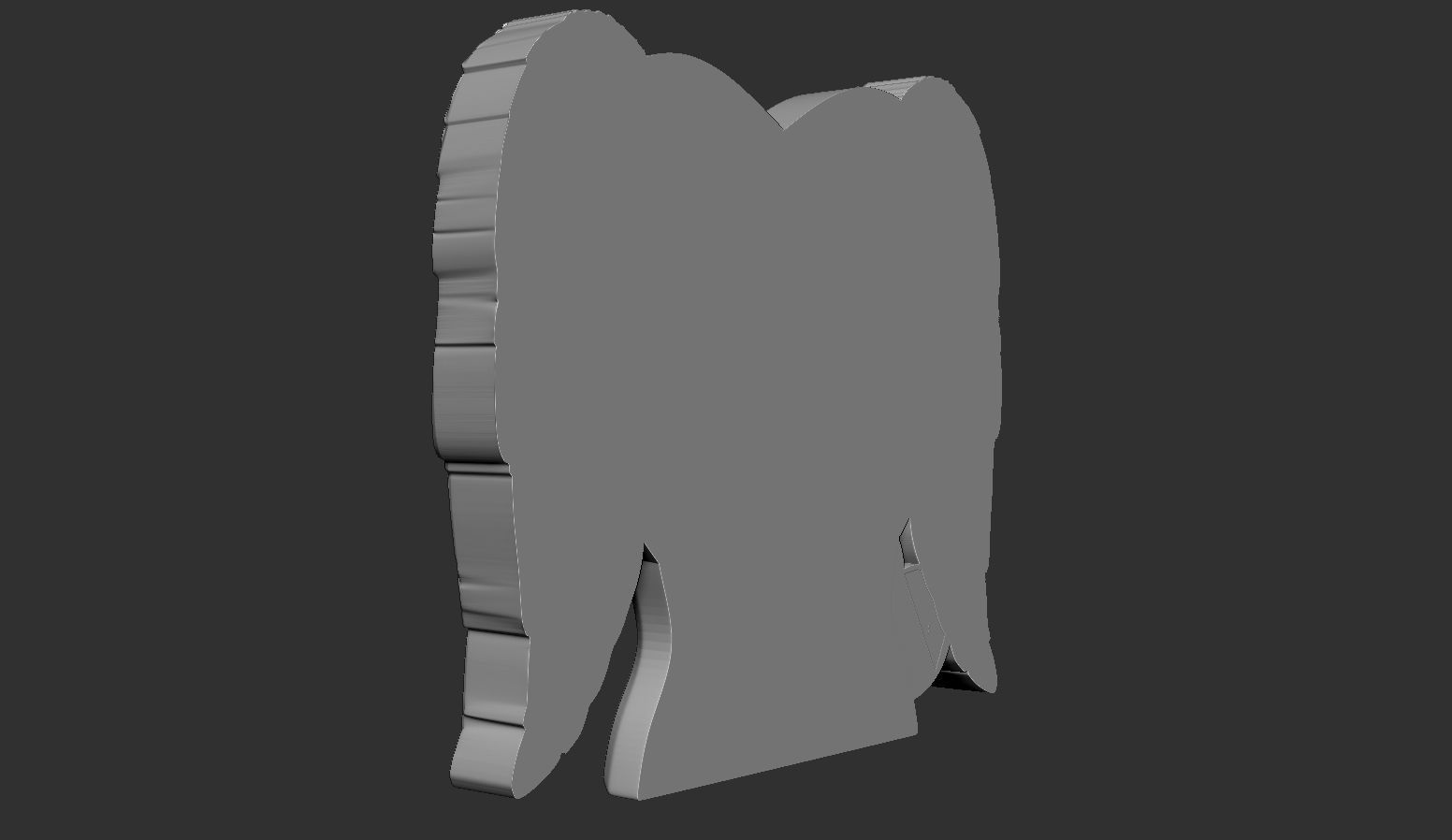 Heart and Angel Wings Tombstone 3D print model_8