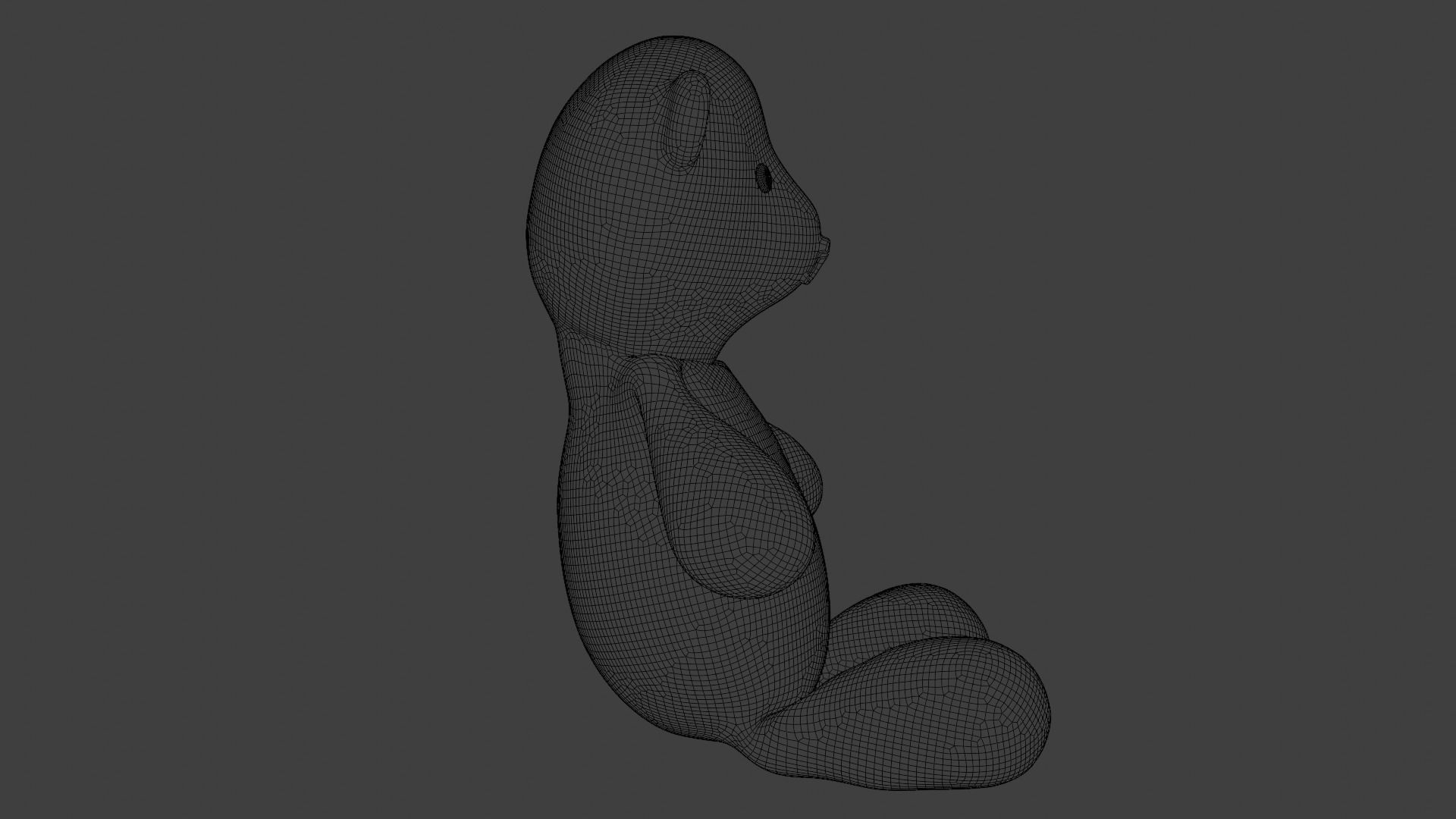 Teddy Bear Low-poly 3D model_6