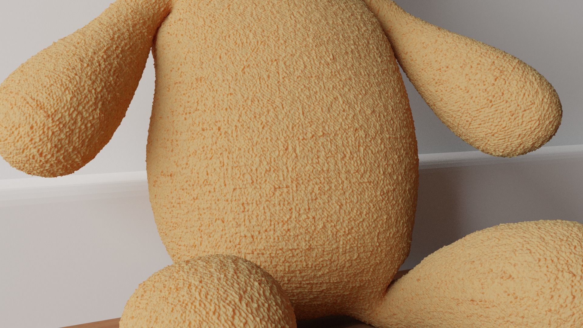 Teddy Bear Low-poly 3D model_4
