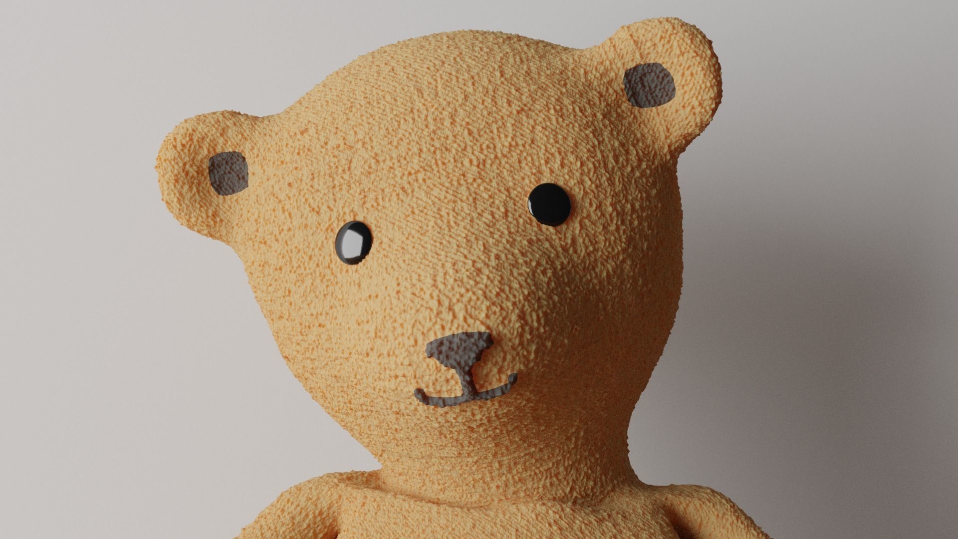 Teddy Bear Low-poly 3D model_3