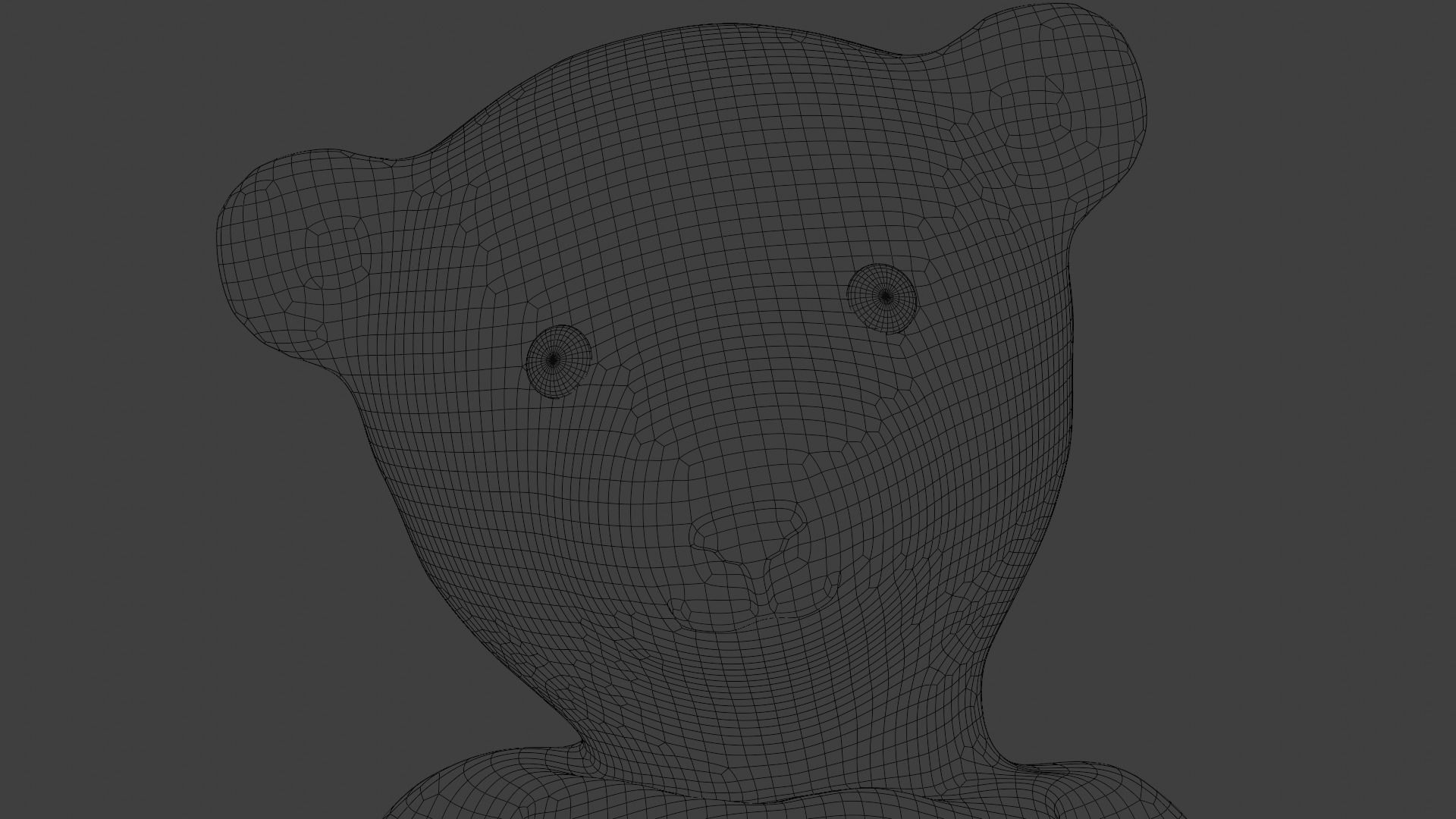 Teddy Bear Low-poly 3D model_8