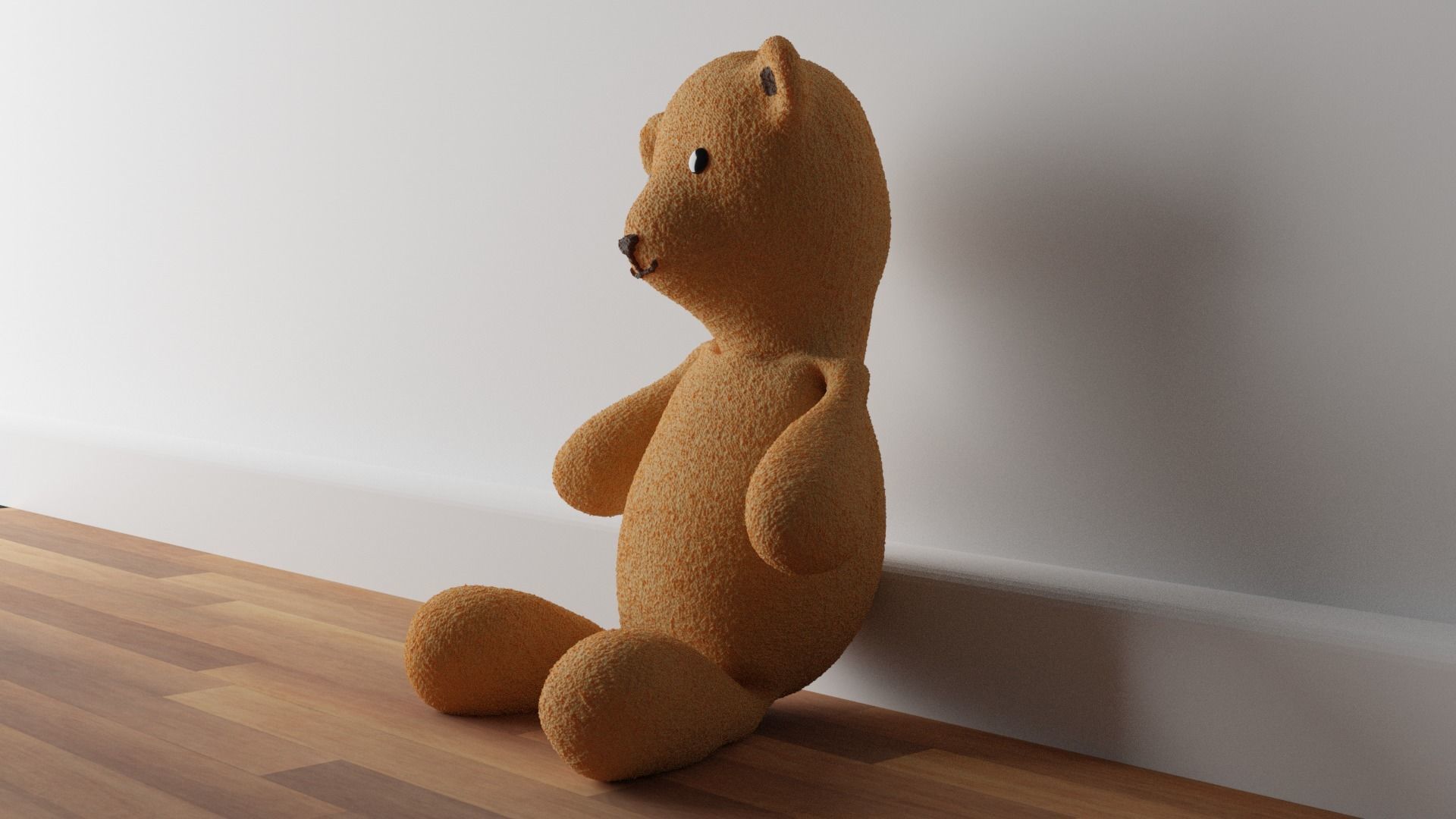 Teddy Bear Low-poly 3D model_1