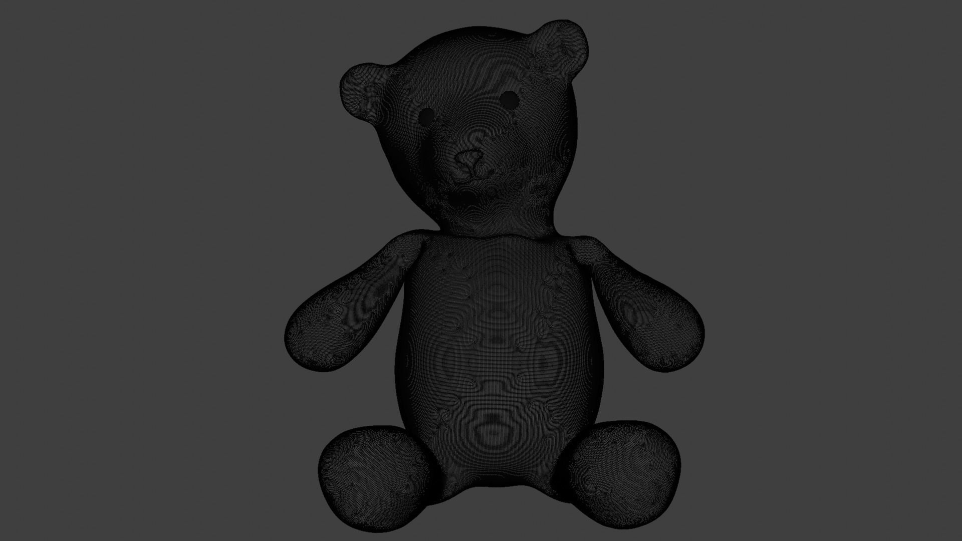 Teddy Bear Low-poly 3D model_10