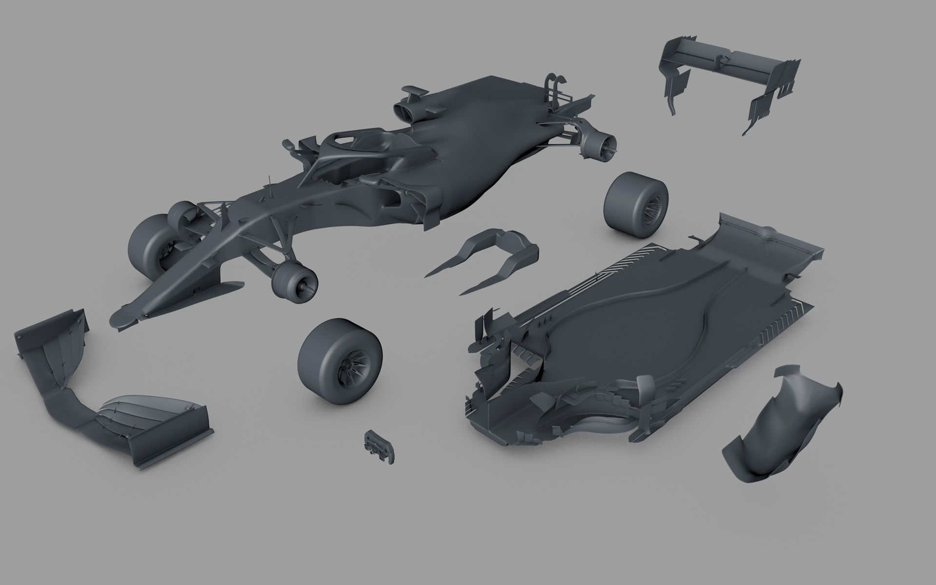 F1 car model 3D model_10
