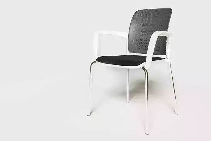 Silla de Oficina SO 009 Silla espera oficina restaurante 3D model