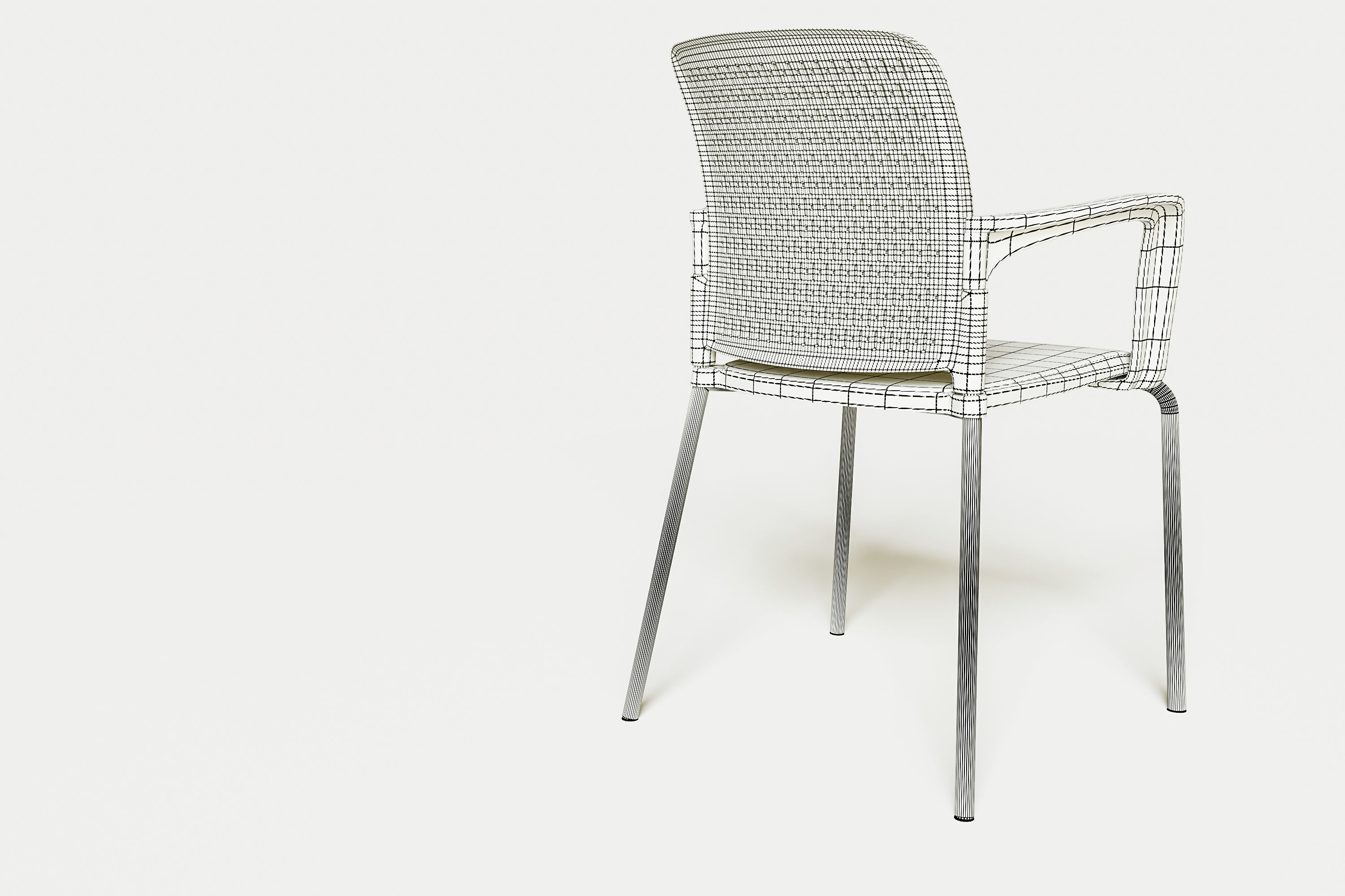 Silla de Oficina SO 009 Silla espera oficina restaurante 3D model_2