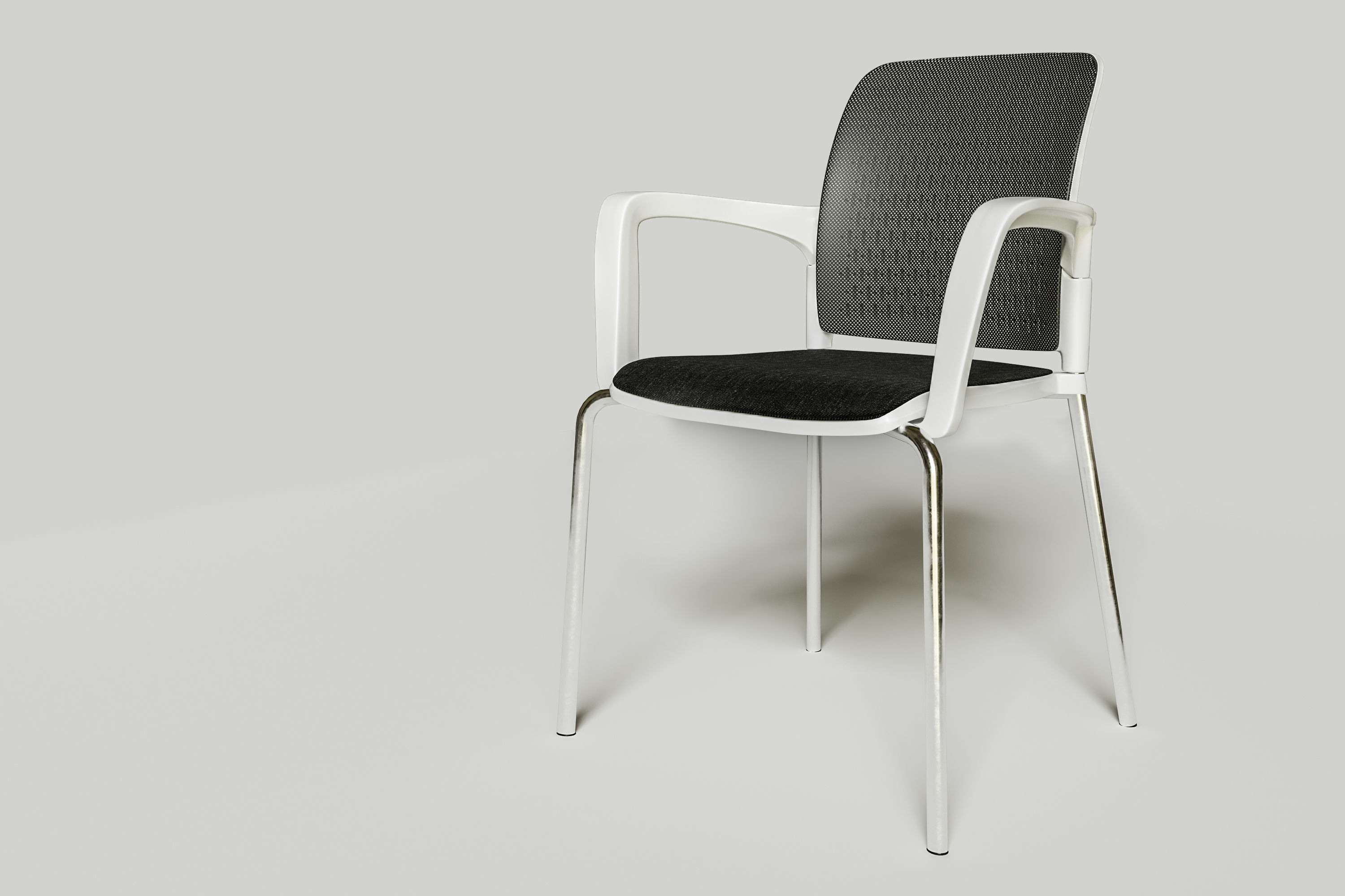 Silla de Oficina SO 009 Silla espera oficina restaurante 3D model_3