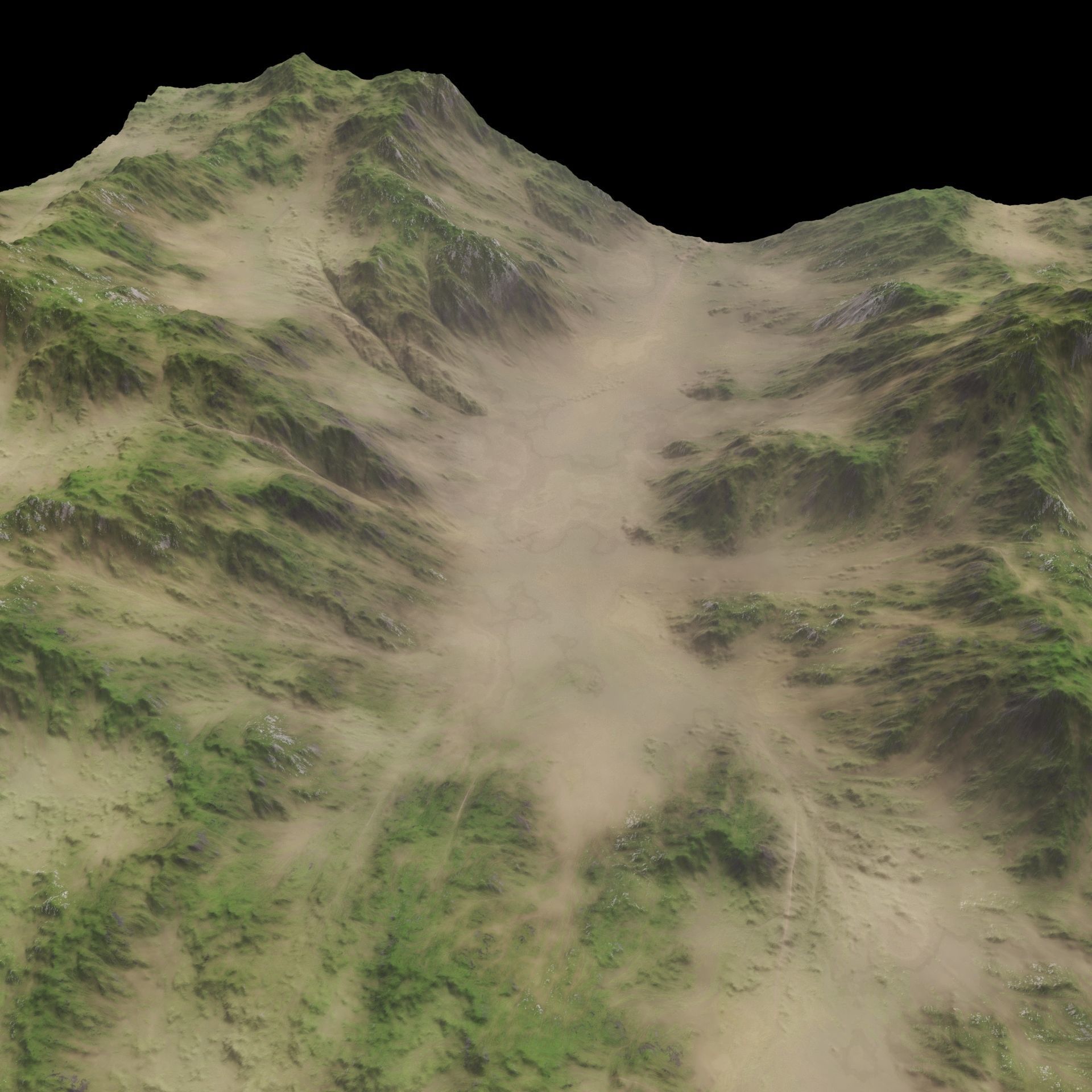 Mountains Terrain 3D model_4