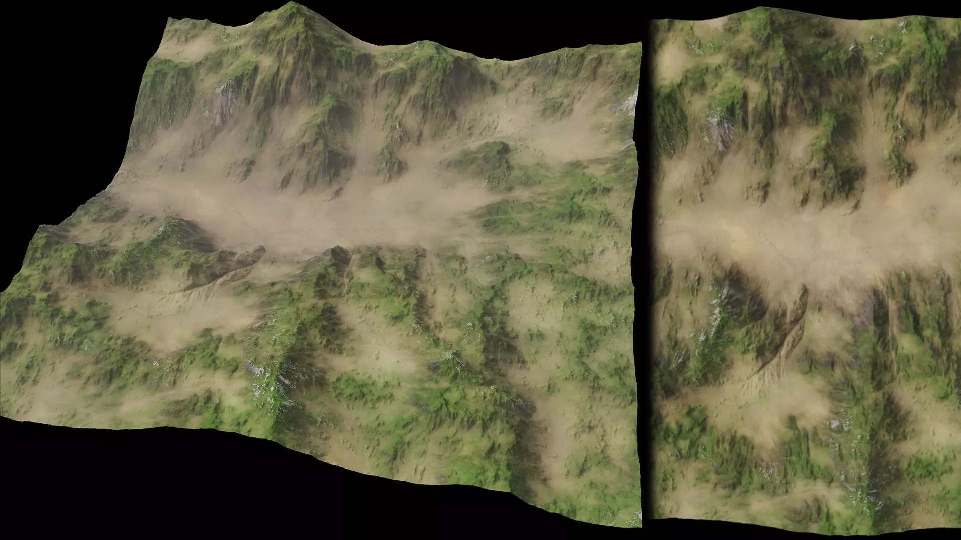 Mountains Terrain 3D model_0