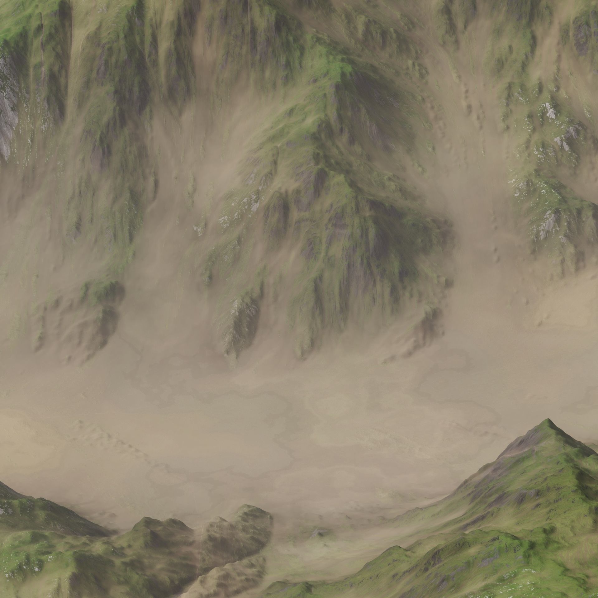 Mountains Terrain 3D model_2
