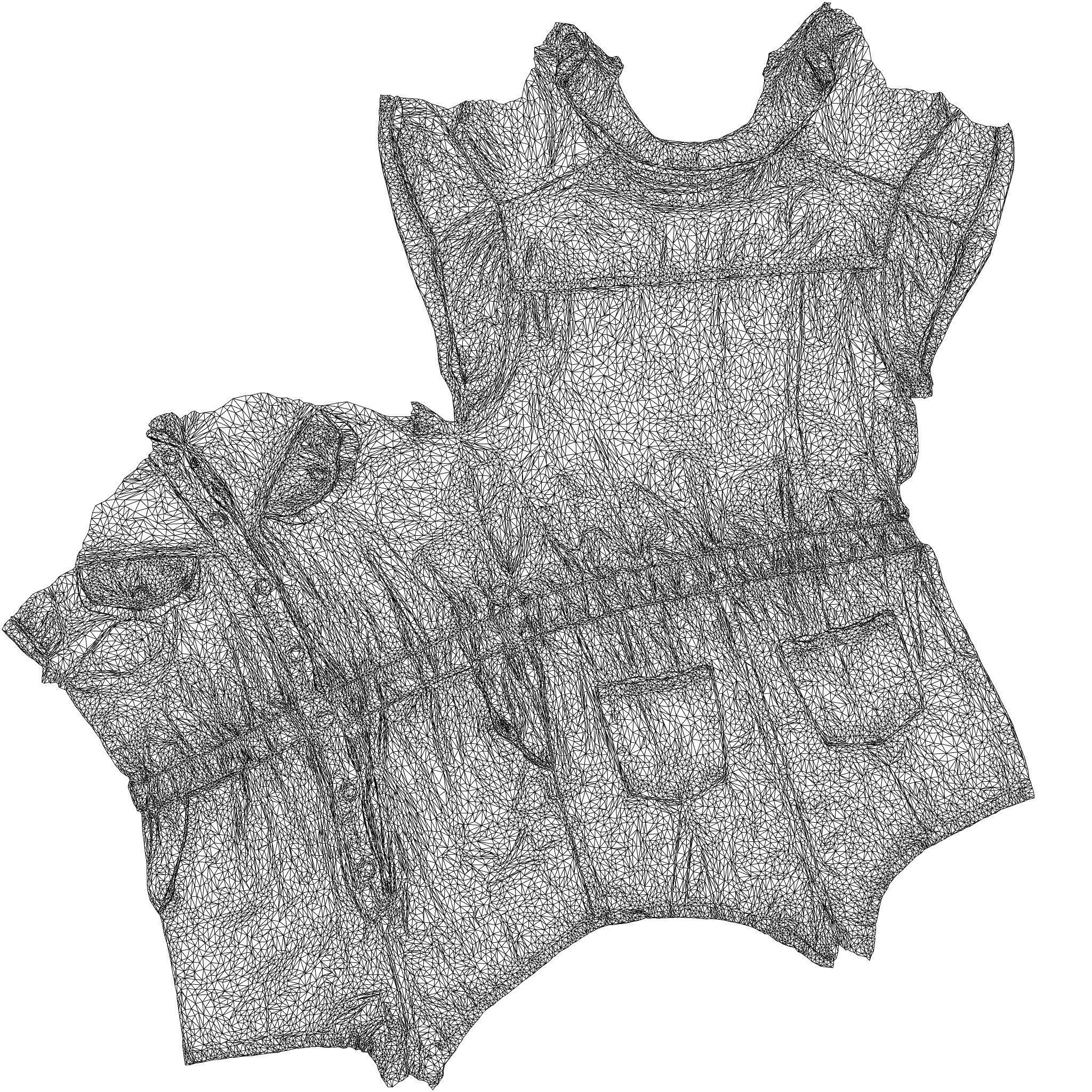 Elastic Belt Jeans Romper 3D model_8