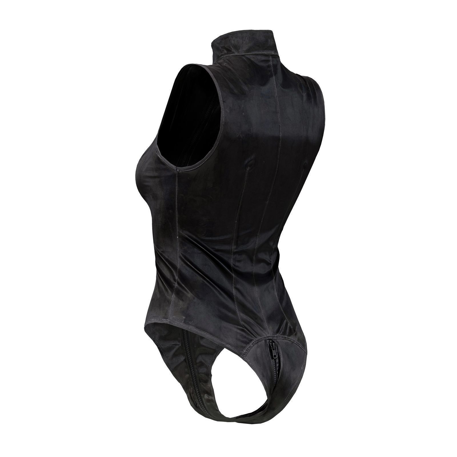 Double Zipper Vinyl Bodysuit 3D model_3