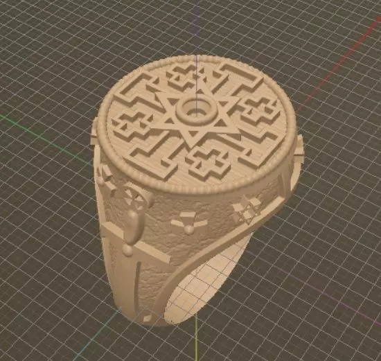 jerusalem cross ring 3D print model