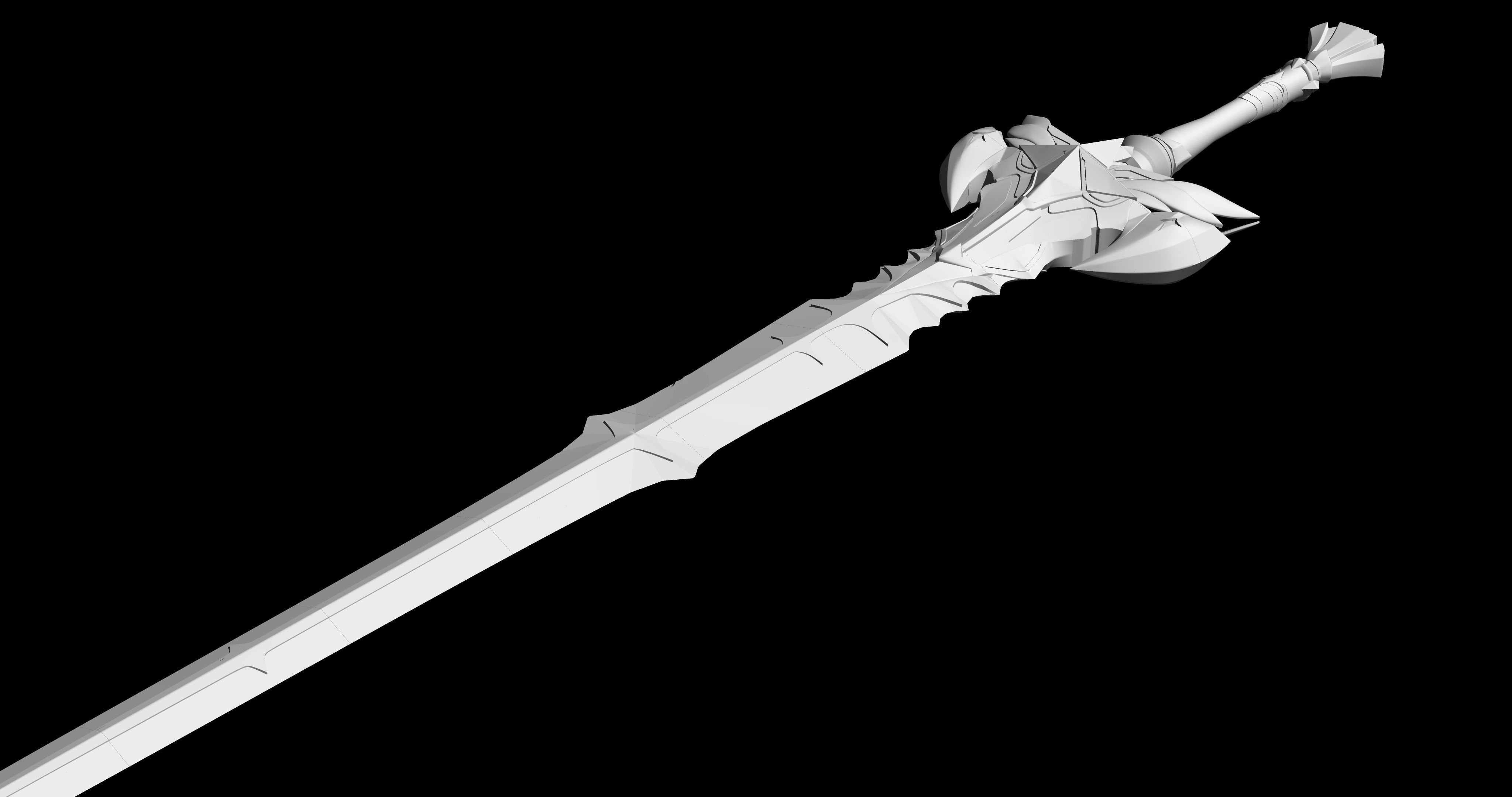 Genshin Impact  the black sword 3D print model_9