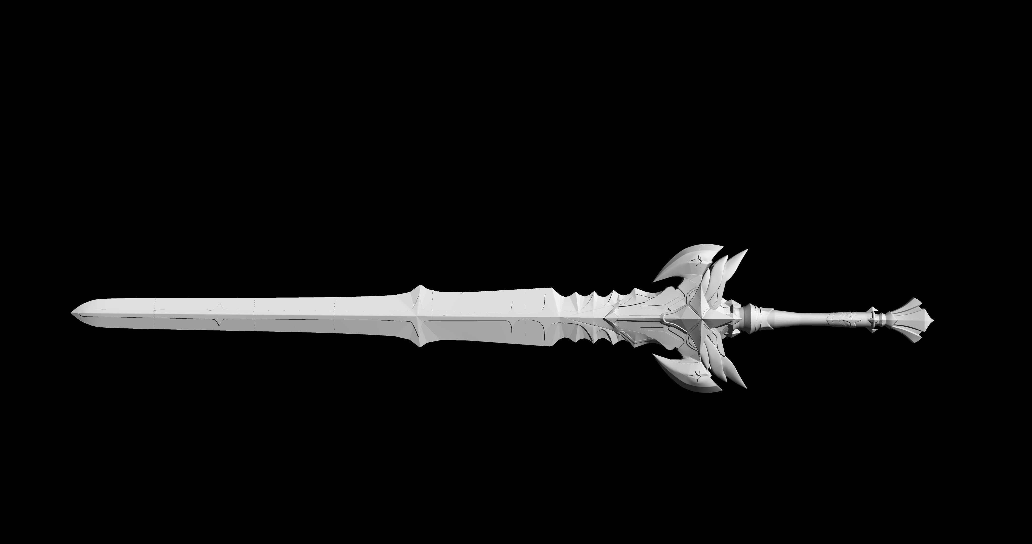 Genshin Impact  the black sword 3D print model_8