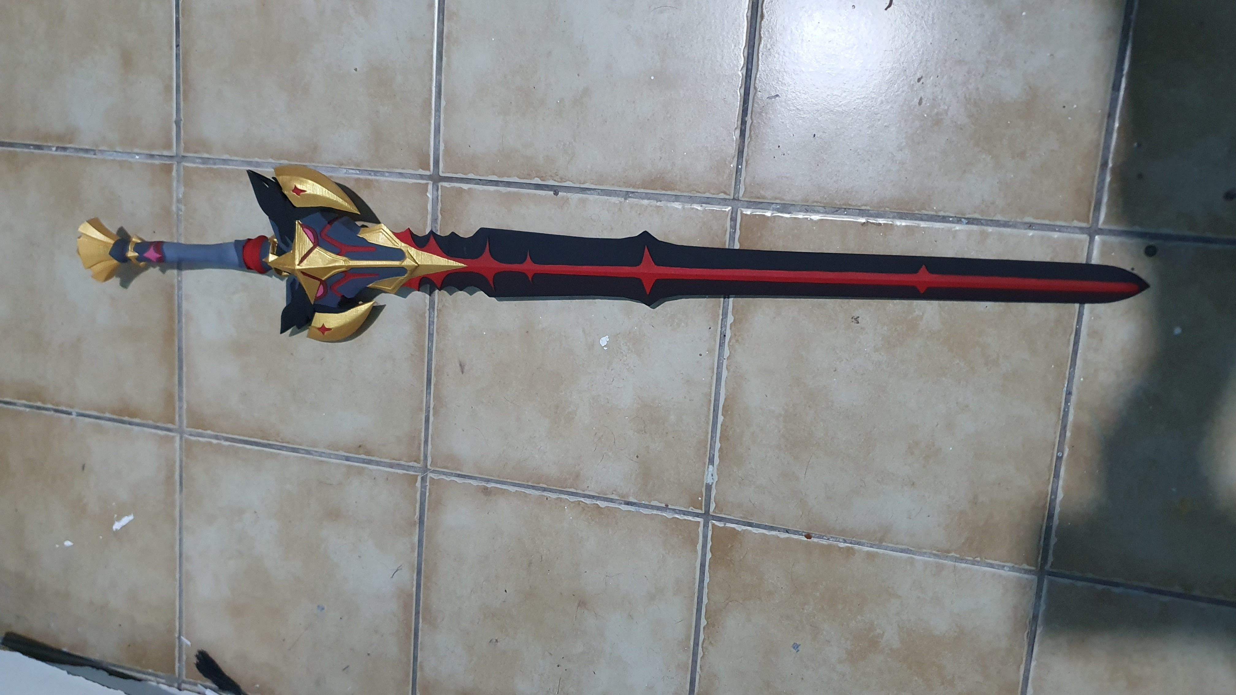 Genshin Impact  the black sword 3D print model_2