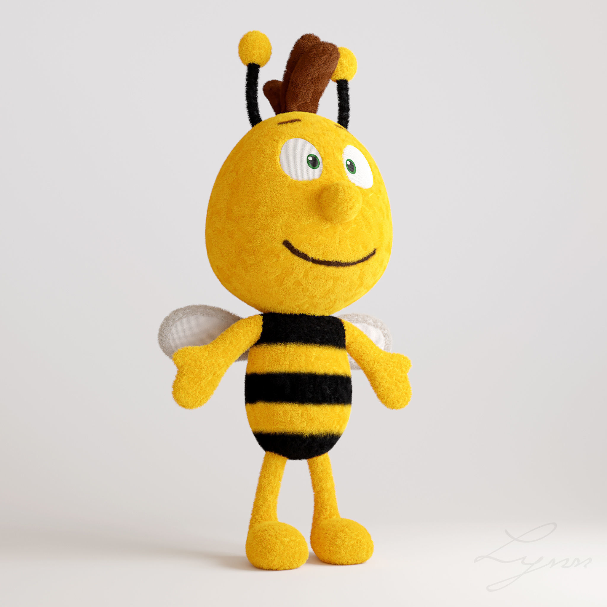 Wood Toys Dolls And Stroller 3D model_2